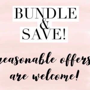 Bundle & Save Promotional Graphic - Pink Black Text